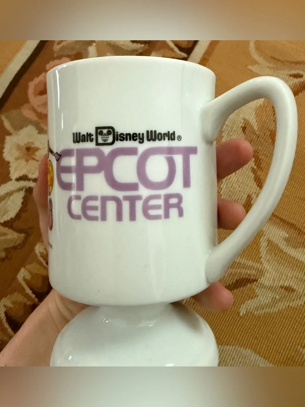 Vintage Walt Disney World EPCOT CENTER Figment Japan 1982 Pedestal Mug Cup 5